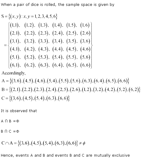 Solutions Class 11 Maths Chapter-16 (Probability)