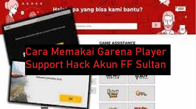 Garena Player Support Hack Akun FF Sultan