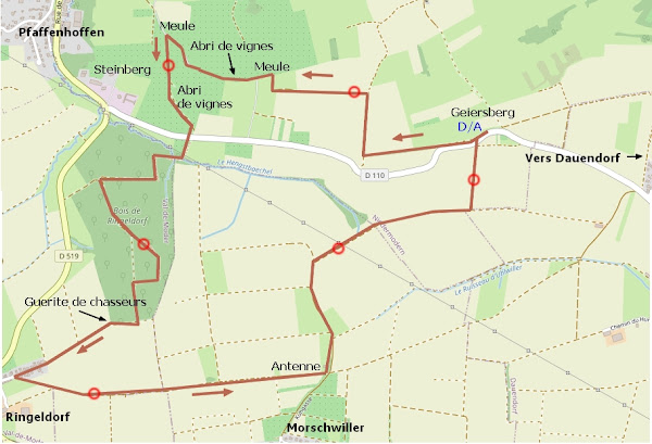 plan circuit collines de pfaffenhoffen