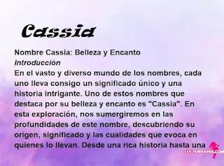 significado del nombre Cassia