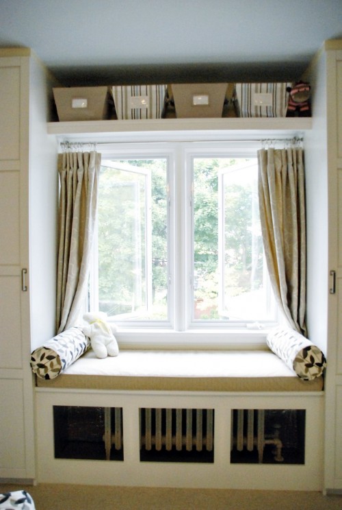 Window Seat with Shelves