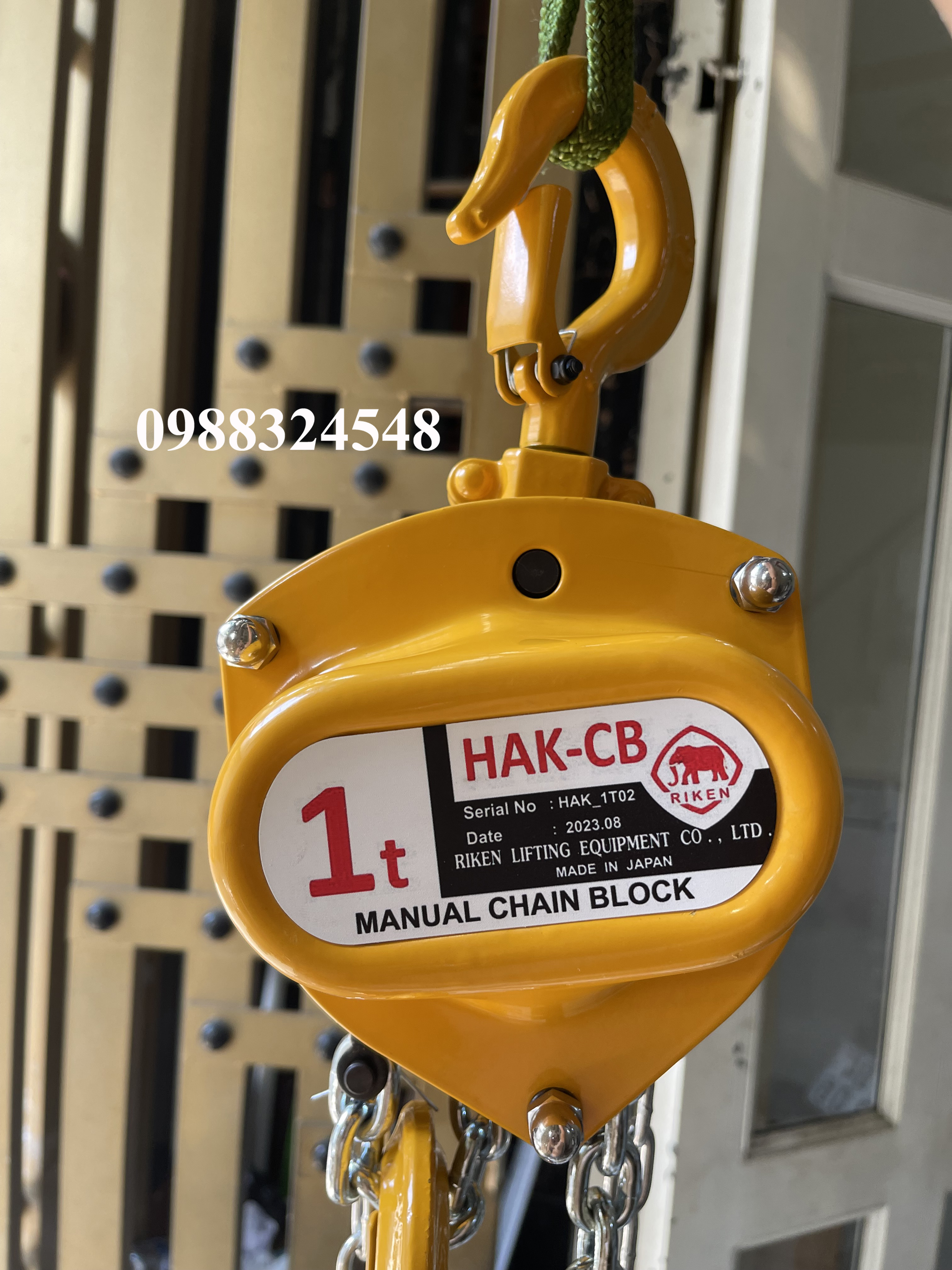 Pa lăng kéo tay Riken 1 tấn HAK-CB / HAK-CB 1 ton Riken Chain Hoist