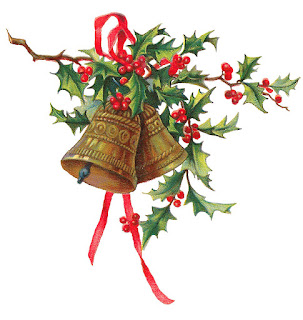 christmas holly bells clip art