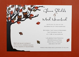 Fall Wedding Invitations
