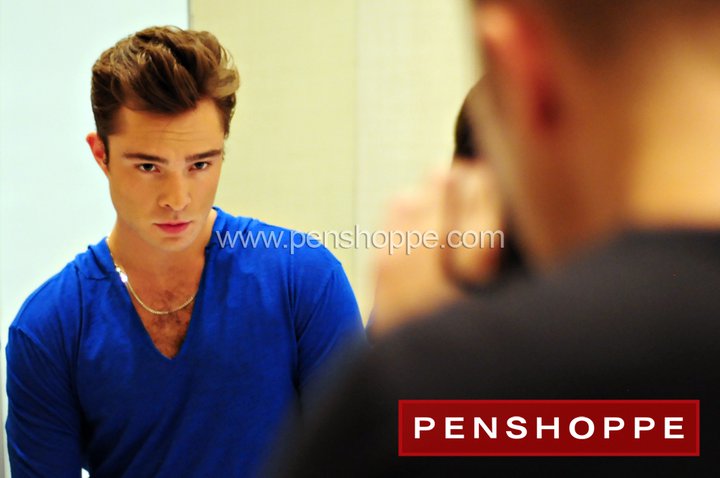 Ed Westwick has started his photo shoot for Penshoppe