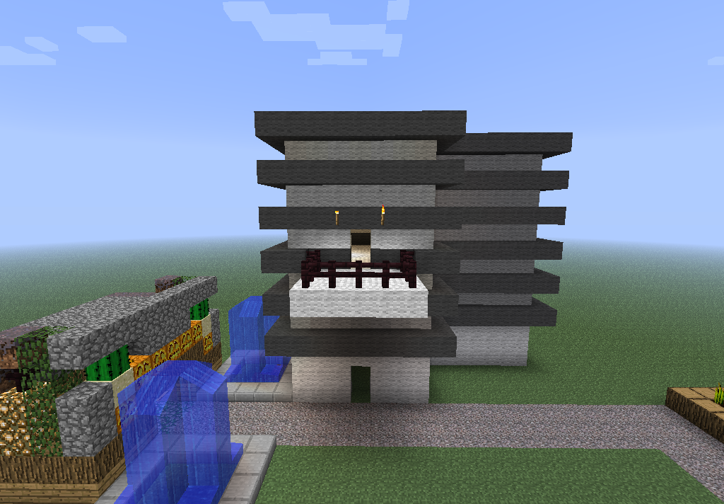 Desain Rumah Modern Simple Di Minecraft