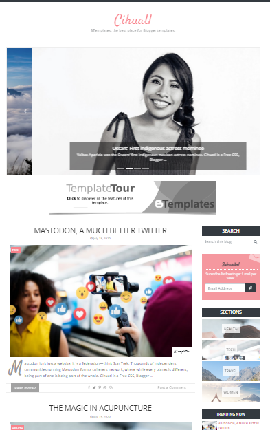 CIHUATI – FASHION AND HEALTH | BLOGGER TEMPLATE DOWNLOAD FREE