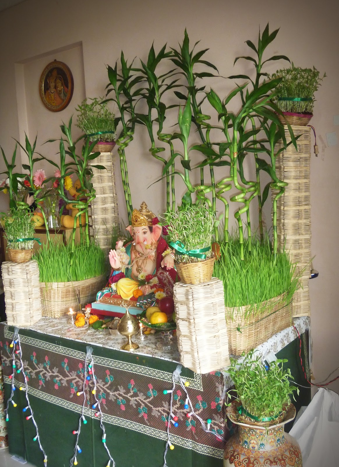 100 Home Ganpati Decoration Ganpati Decoration At Home