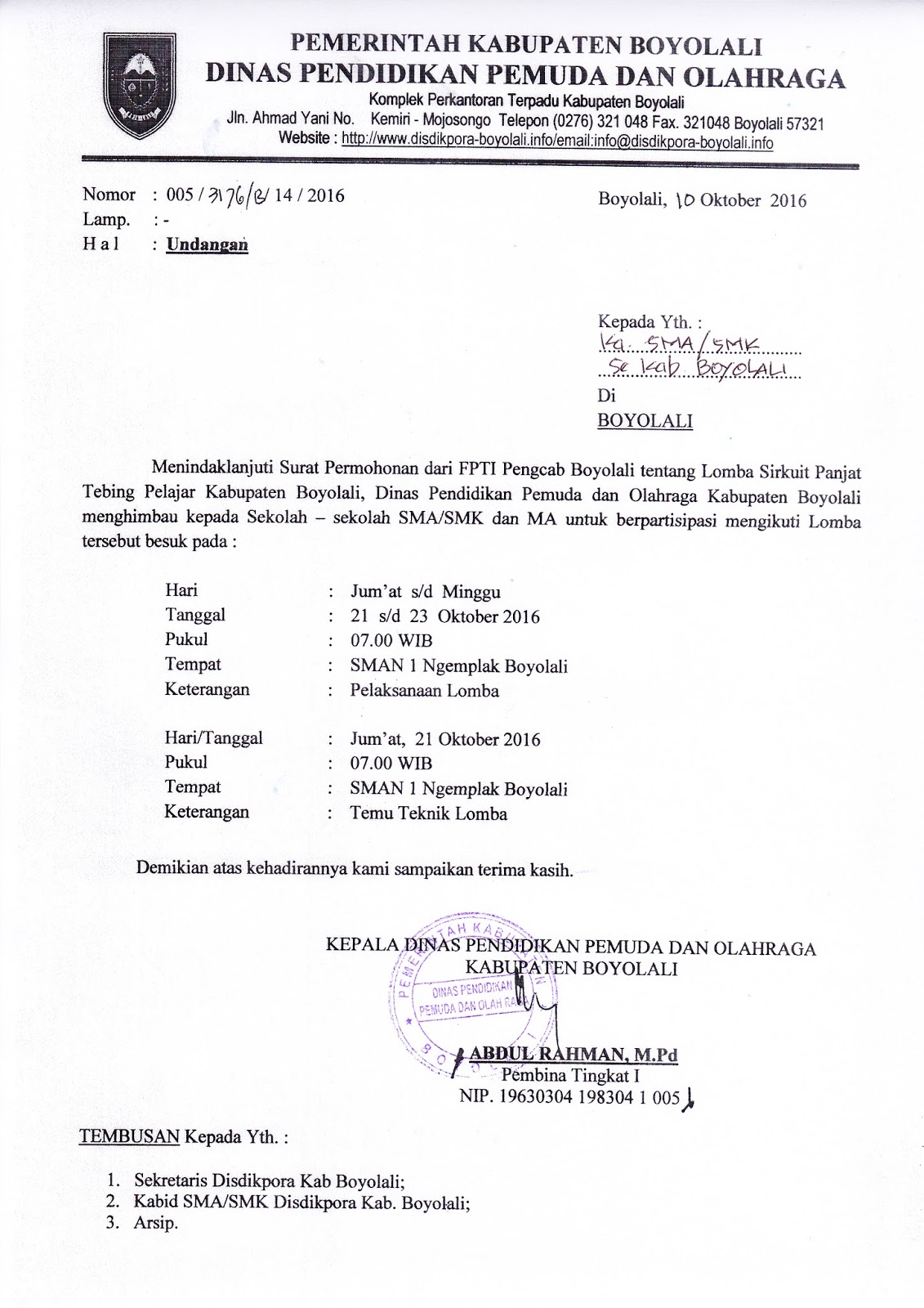 INFO SMA SMK KABUPATEN BOYOLALI: LOMBA SIRKUIT PANJAT 