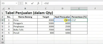 Cara Menghitung Persen di Microsoft Excel