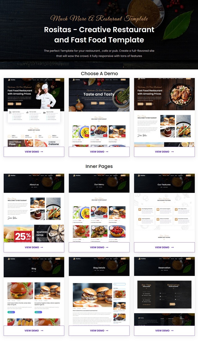 Download Restaurant and Fast Food Template 