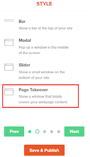 facebook, twitter, pinterest pop up follow buttons blogger