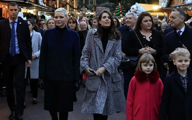 Princess Charlene, Hereditary Prince Jacques, Princess Gabriella and Charlotte Casiraghi