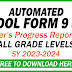 Automated School Form 9 (SF9) Learner's Progress Report Card (SY 2023-2024)