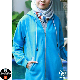 HJ17 Hijacket BASIC Turkish x Grey ORIGINAL PREMIUM FLEECE JAKET HIJAB JAKET MUSLIMAH