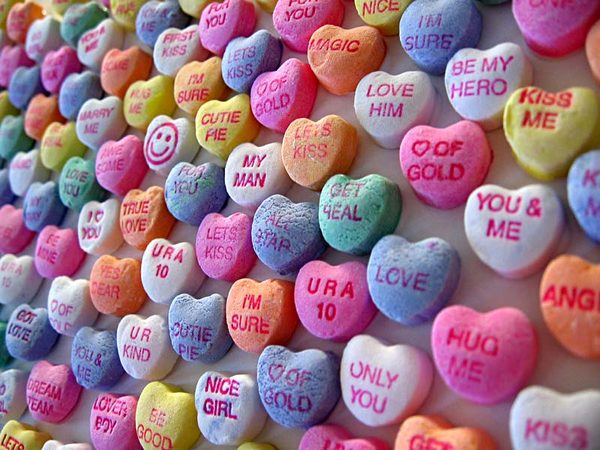 Valentine's Day Shiny Candy Hearts, Be Mine