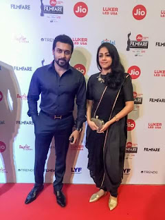 Surya with Jyothika critics best actor filmfare 2017 pictures