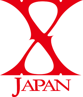 X Japan の背景透過ロゴ 赤