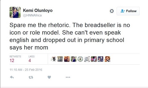 Daughter of Ex-Oyo Governor Blasts Former Agege Bread-seller, Olajumoke...See Shocking Details