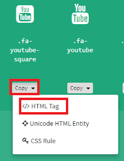  yang difungsikan untuk menampilkan icon √ Cara Menggunakan dan Memasang Font Awesome di Blogger