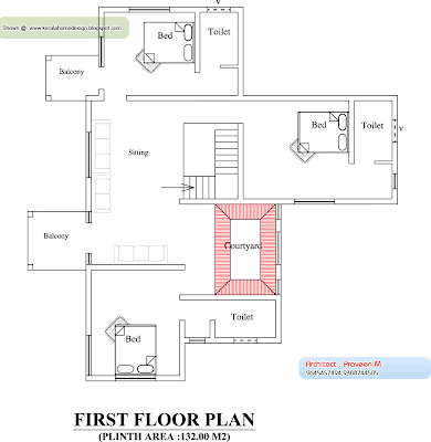 Yard plan and elevation - 3895 Sq. Ft