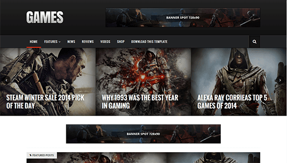 Games-Blogger-Template