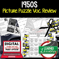 American History Picture Puzzles are great for TEST PREP, UNIT REVIEWS, TEST REVIEWS, and STUDY GUIDES