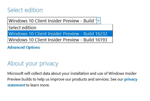 Download Windows 10 Insider Preview Build 16232 Offline ISO Files