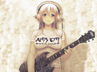 Anime Girl with Guitar wallpaper