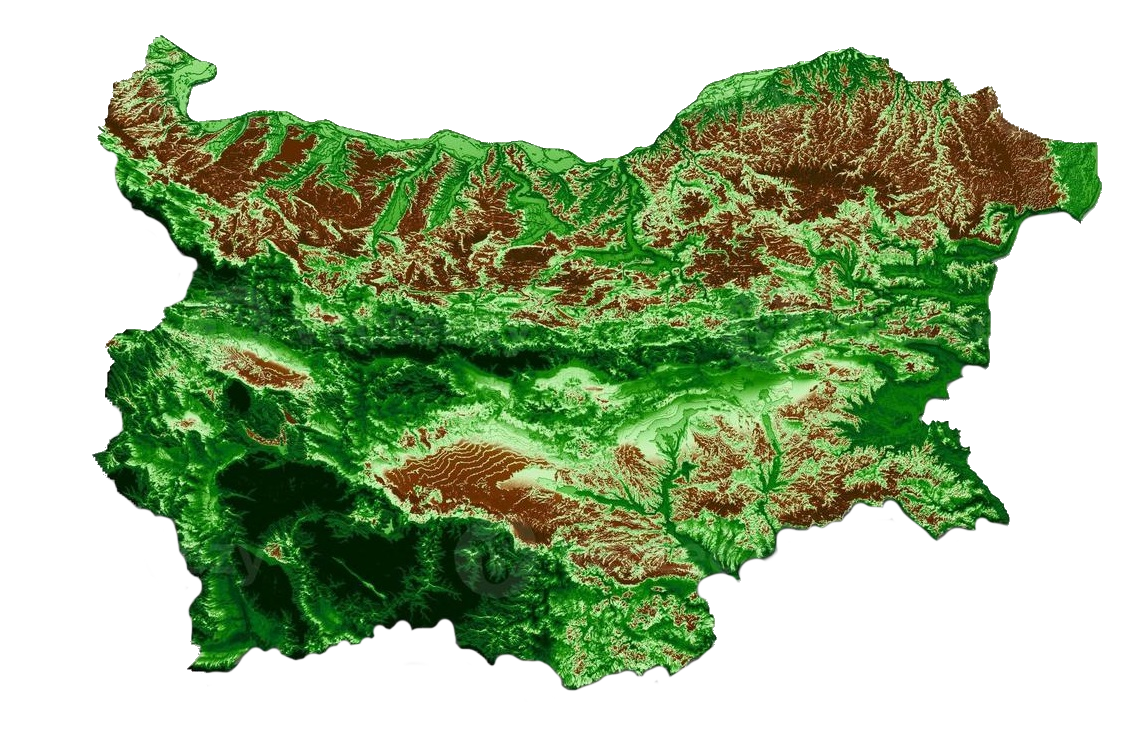 Bulgaria Relief Map