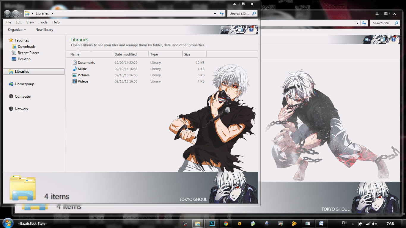 [Theme Win 7] Tokyo Ghoul 1.1 By Bashkara