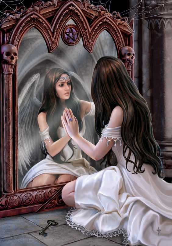 First Notice Day - Magickal Mirror angel by Anne Stokes 