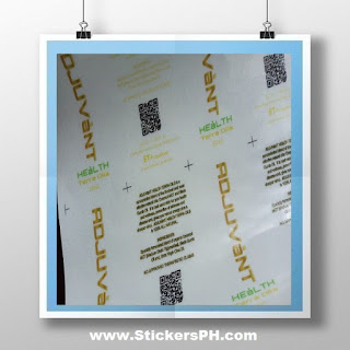 Clear Vinyl Sticker Labels - Adjuvant