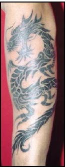 tribal dragon tattoos design