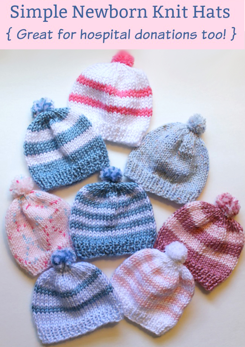 Knitting Newborn Hats for Hospitals - Free Pattern 