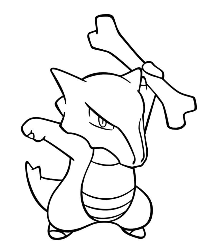 Marowak pokemon coloring