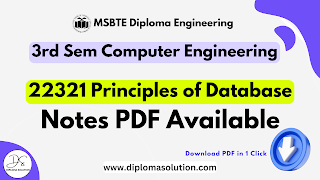 22321 Principles of Database Notes PDF | MSBTE IT Principles of Database All Units Notes PDF