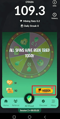 Complete tasks to earn additional lucky wheel spins.