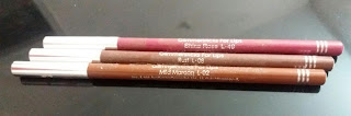 Miss Claire Lip Liners Rust, Mild Maroon, Shine Rose