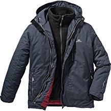 Nordcap Herren Stadion-Jacke in Blau mit Kapuze & integrierter Fleecejacke, funktionale Herrenjacke, Windbreaker & Übergangsjacke, Herren-Bekleidung (Größe: 48 - 60)