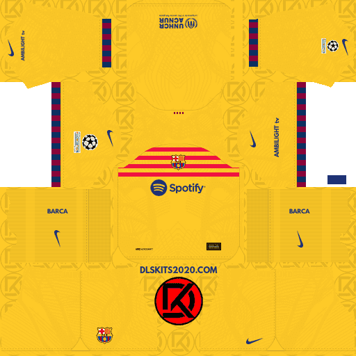 FC Barcelona DLS Kits 2023-2024 Nike In Champions League - Dream League Soccer (Fourth)