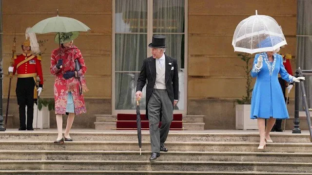 The Prince of Wales, Duchess of Cornwall, Princess Anne, Prince and Princess Michael of Kent attended the Garden Party