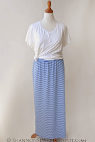 sew a long skirt flowy for summer, jersey knit