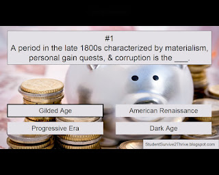 The correct answer is Gilded Age.