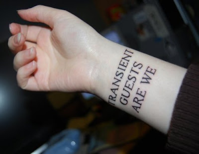 I have a tattoo of my last name (Cauchon) on my right arm (the side facing I have a tattoo of my last name (Cauchon) on my right arm (the side facing