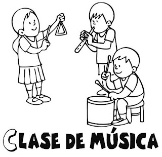 Clase de música para colorear