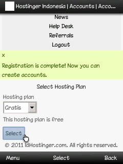 buat akun idhostinger