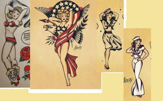 traditional sailor tattoos. dresses of sailor and tattoo