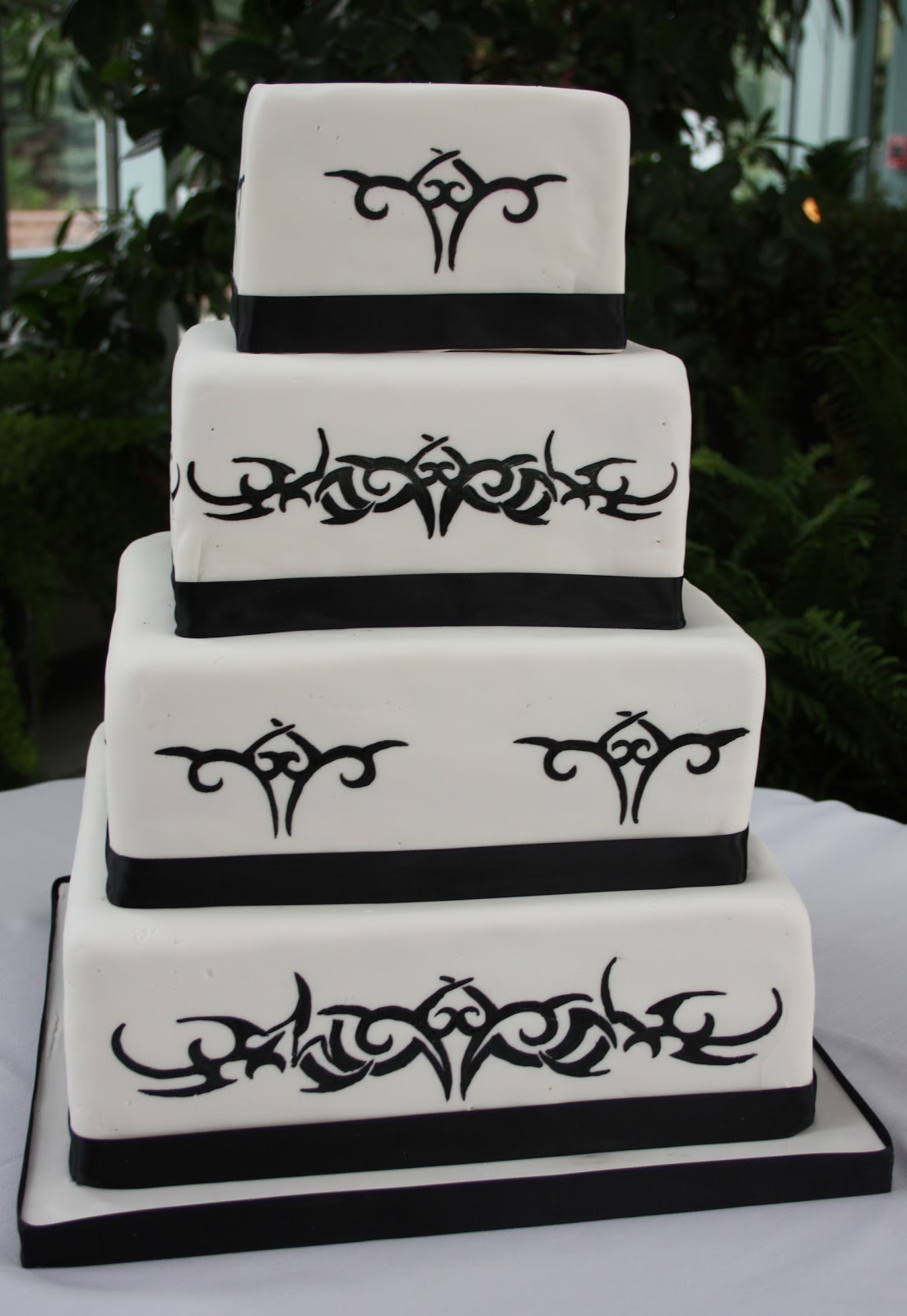 black and white wedding