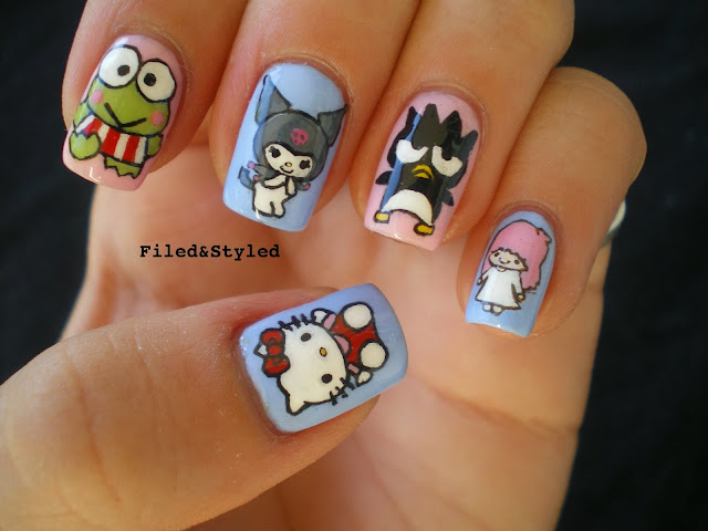 Hello Kitty Nails